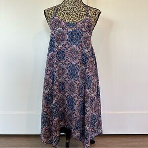 My Michelle Navy and Coral Floral Midi Dress